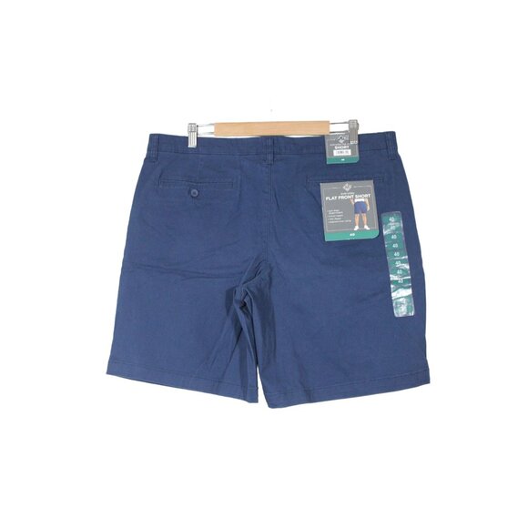 Member's Mark men's 9" blue everyday flat front stretch twill shorts 40 - Picture 2 of 9